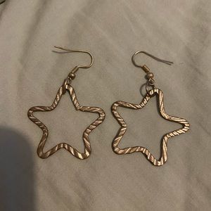 Silver star earrings